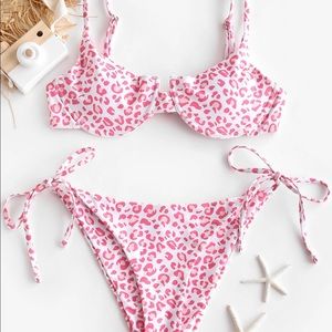 Pink Leopard Print Bikini